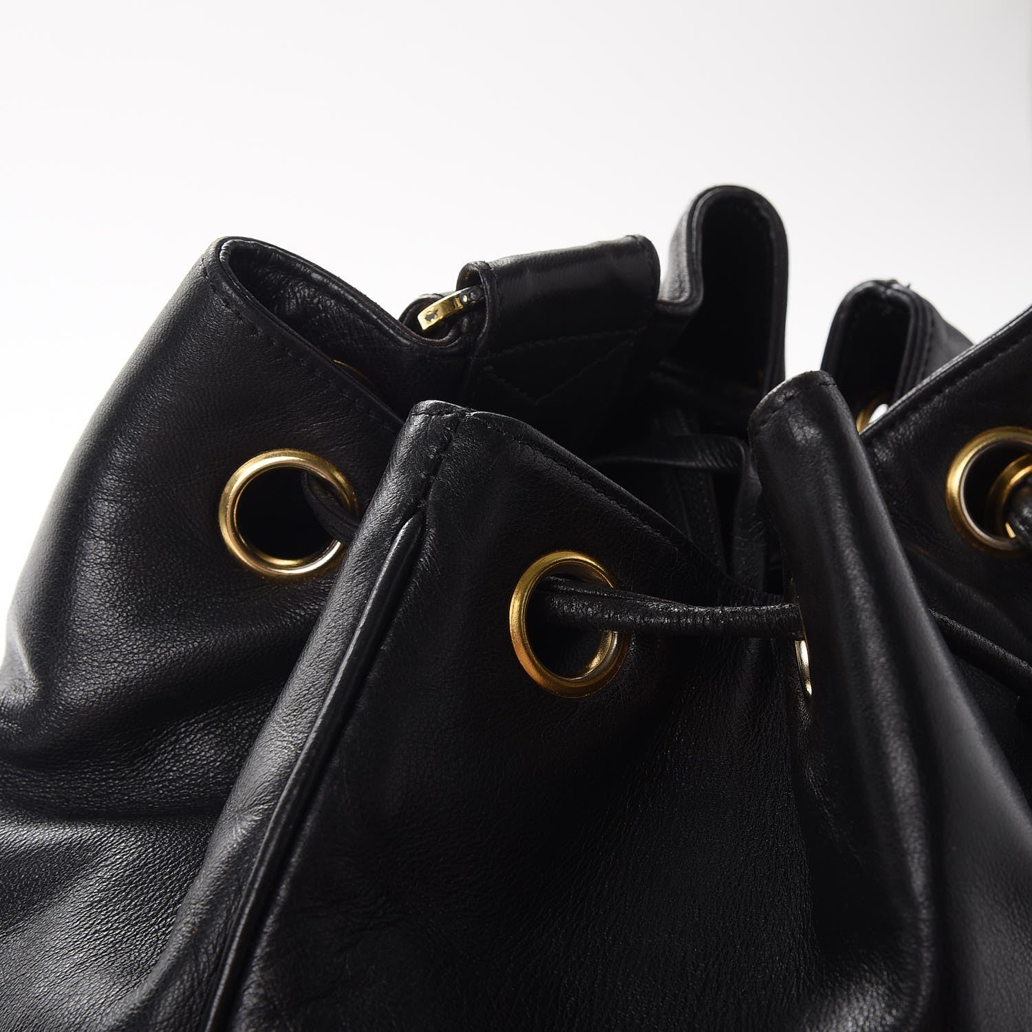Chanel Lambskin CC Drawstring Backpack Black 12 of 15