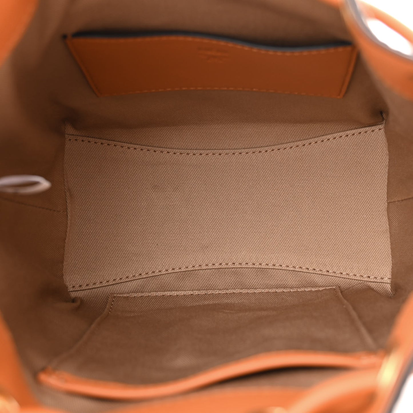 Visetos Berlin Mini Drawstring Bucket Bag Cognac