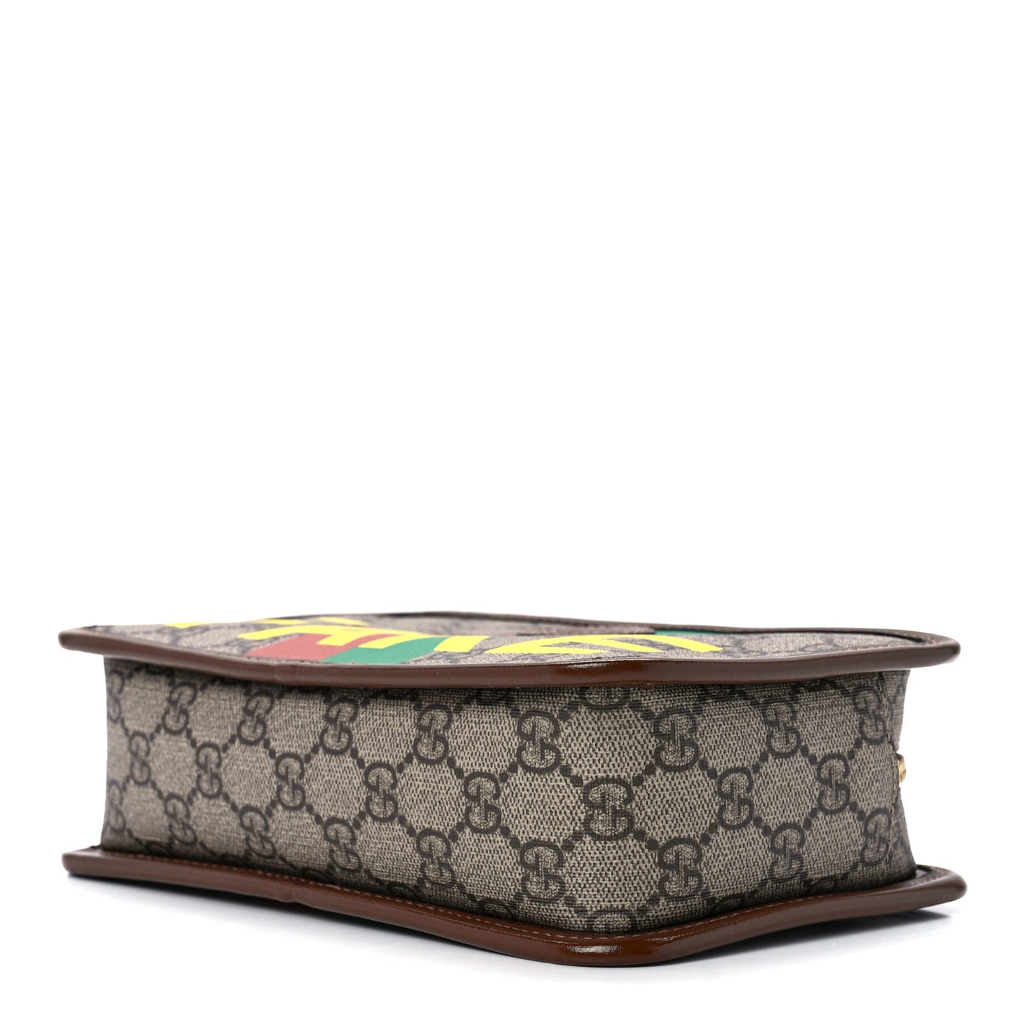 GG Supreme Monogram Azalea Calfskin Fake/Not Retro Interlocking G Cosmetic Case Beige Ebony Brown Sugar