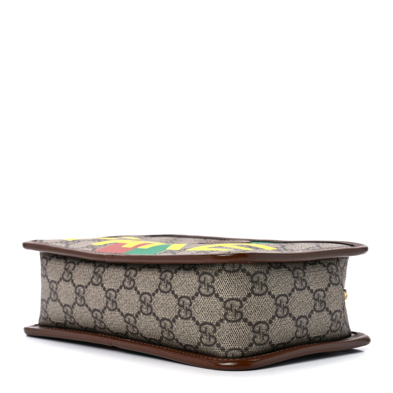 Gucci GG Supreme Monogram Azalea Calfskin Fake/Not Retro Interlocking G Cosmetic Case Beige Ebony Brown Sugar 9 of 12