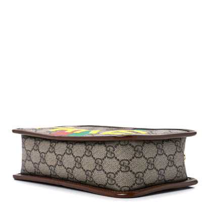 Gucci GG Supreme Monogram Azalea Calfskin Fake/Not Retro Interlocking G Cosmetic Case Beige Ebony Brown Sugar 9 of 12