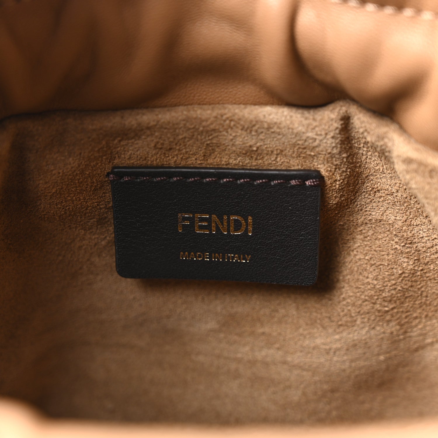 Fendi Shiny Nappa Small Mamma Baguette Cappuccino 6 of 10