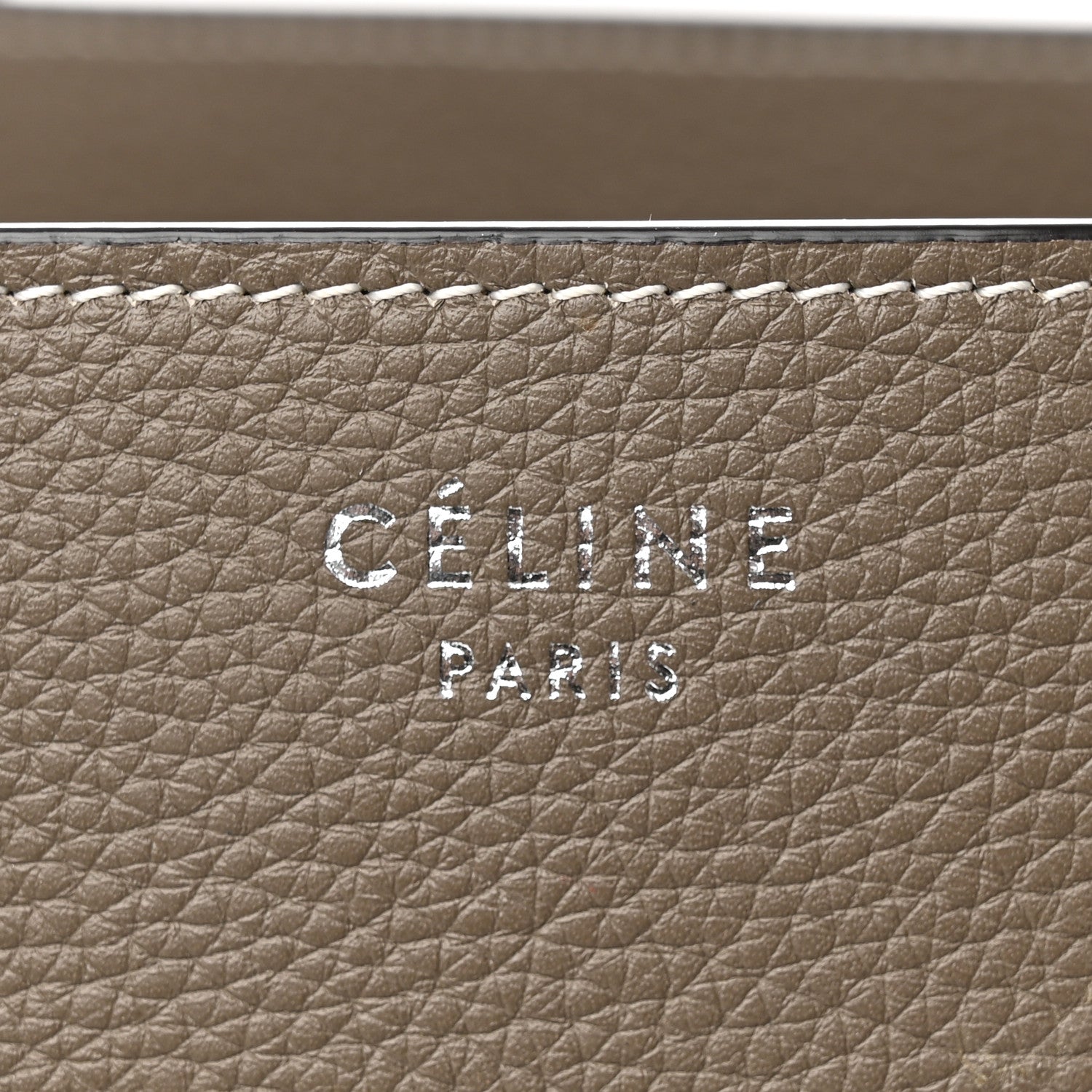 Celine Drummed Calfskin Mini Luggage Souris 6 of 18