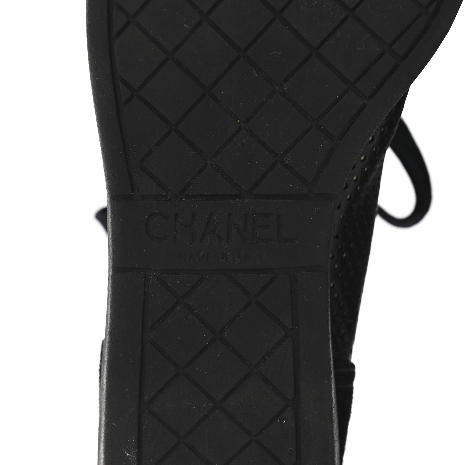 Chanel Perforated Lambskin High Top CC Sneaker Boots 36.5 Black 7 of 10