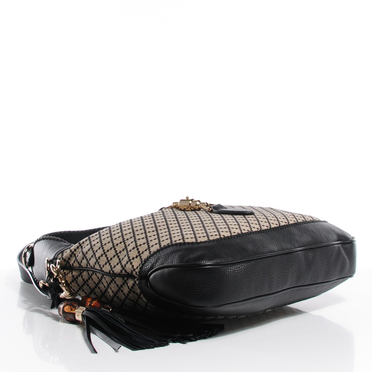 Diamante Medium New Jackie Shoulder Bag Black