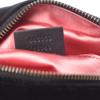 Gucci Velvet Matelasse Marquise Crystals Mini GG Marmont Chain Shoulder Bag Black 7 of 7