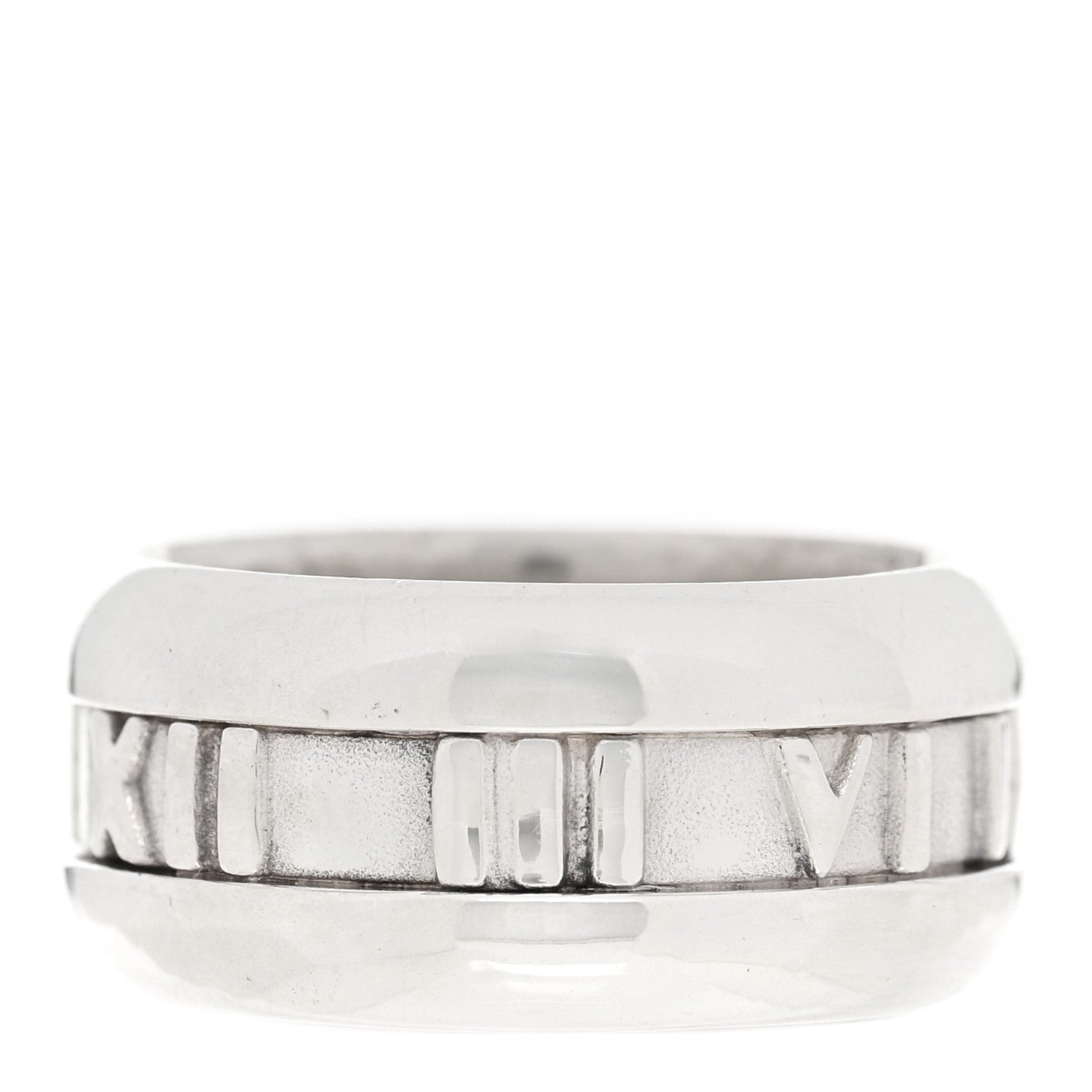 Tiffany Sterling Silver Atlas Band Ring 51 5.75 1 of 4