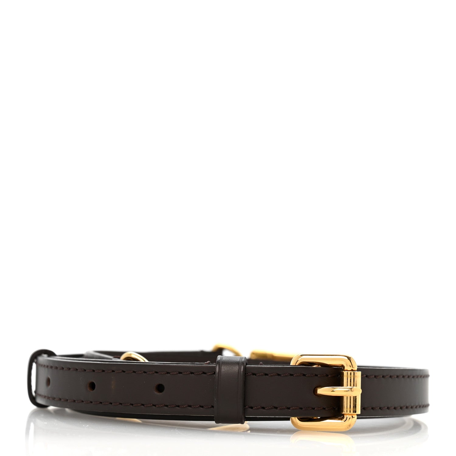Louis Vuitton Calfskin 16mm Adjustable Shoulder Strap Brown 2 of 4