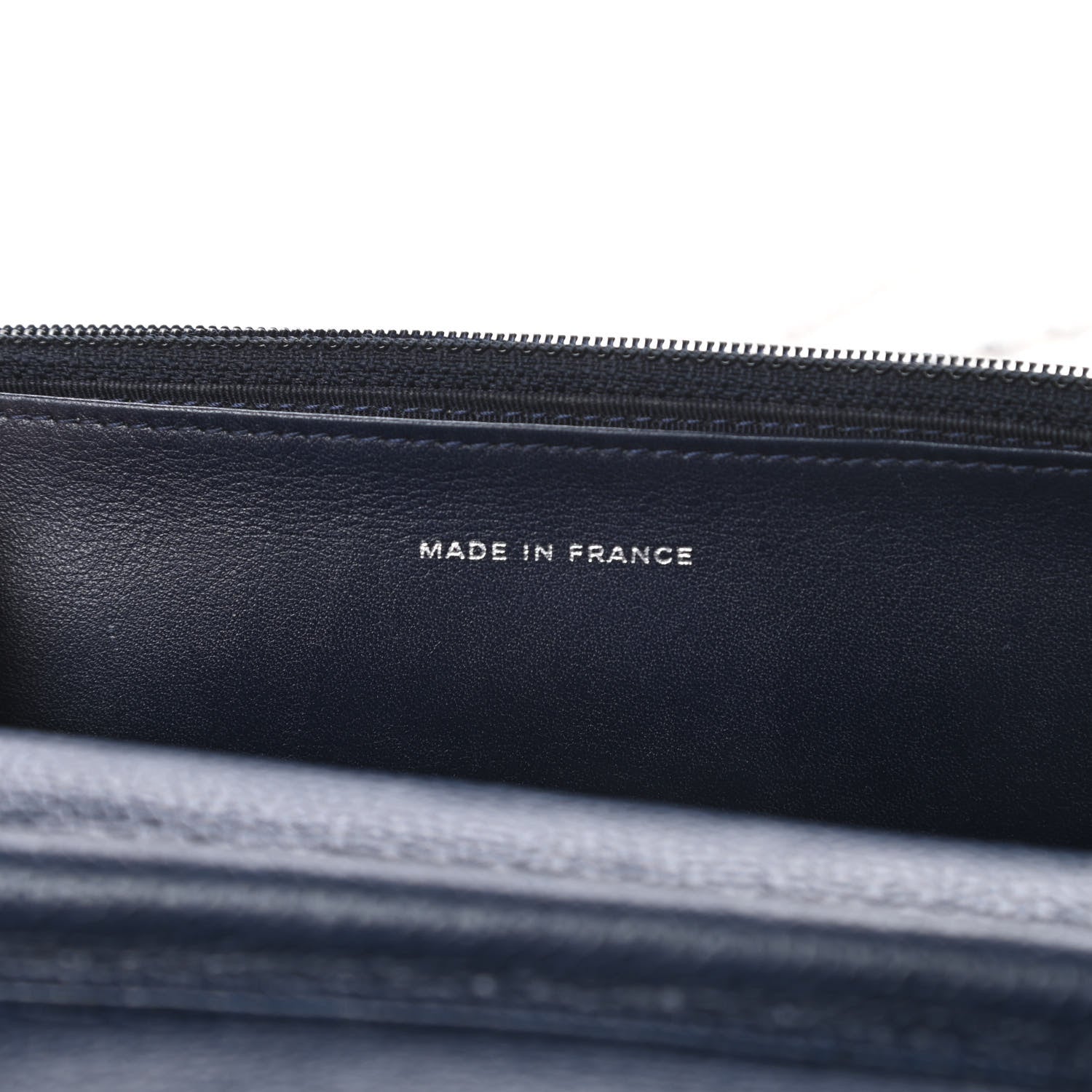 Chanel Caviar Quilted Wallet On Chain WOC Navy Blue 7 of 14