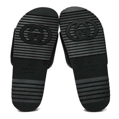 Gucci Econyl Nylon Demetra GG Monogram Mens Off the Grid Slide Sandals 5 Black 5 of 8