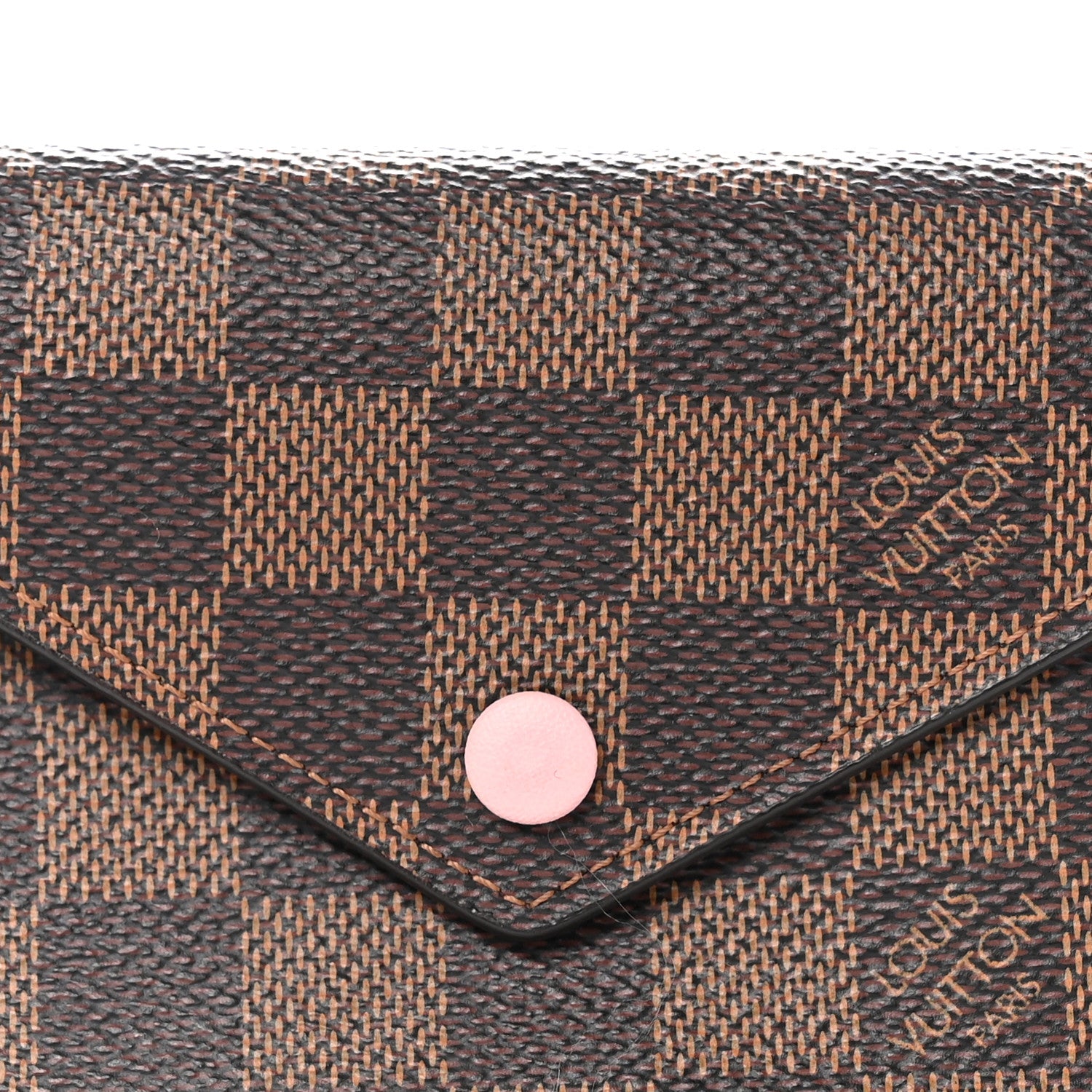 Louis Vuitton Damier Ebene Victorine Wallet Rose Ballerine 8 of 8