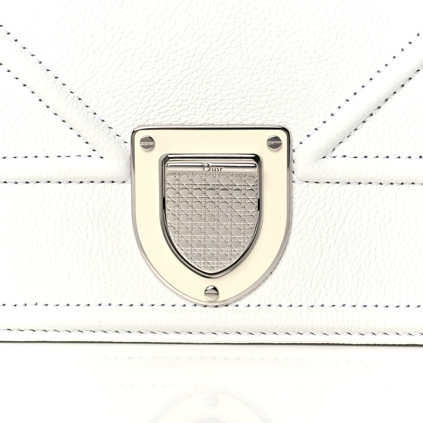 Calfskin Medium Diorama Flap Bag Off White