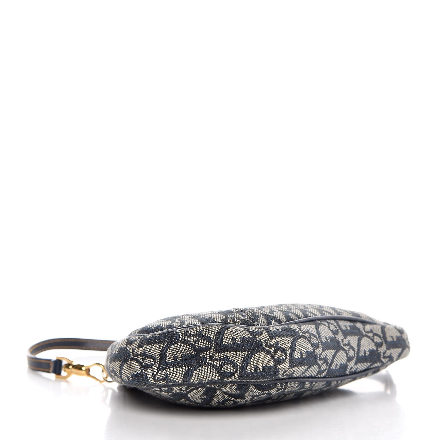 Christian Dior Monogram Mini Saddle Pochette Navy 4 of 8