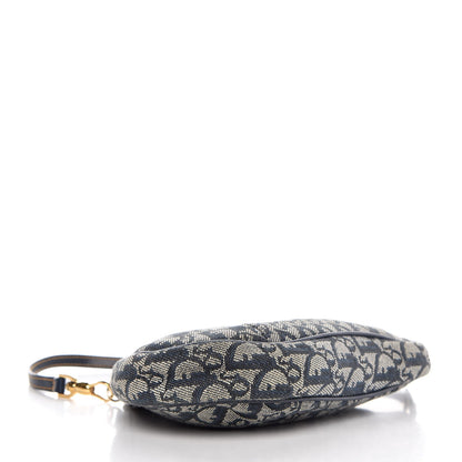 Christian Dior Monogram Mini Saddle Pochette Navy 4 of 8