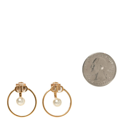 Christian Dior Pearl 30 Montaigne Earrings Gold 2 of 4