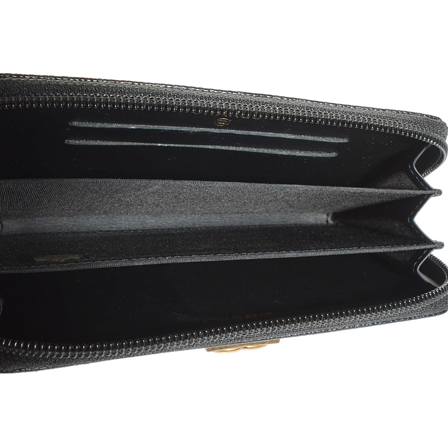 Chanel Caviar Quilted Boy Small Zip Around Wallet Black 6 of 9