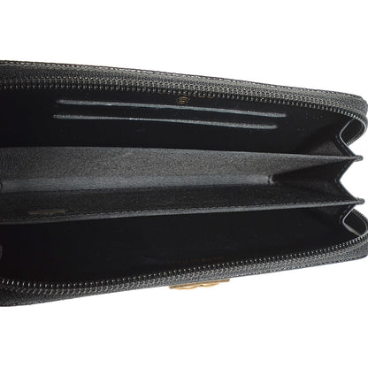 Chanel Caviar Quilted Boy Small Zip Around Wallet Black 6 of 9