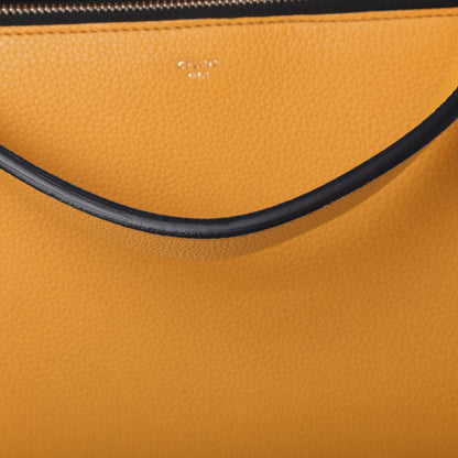 Celine Drummed Calfskin Medium Edge Shoulder Bag Ocre 12 of 13