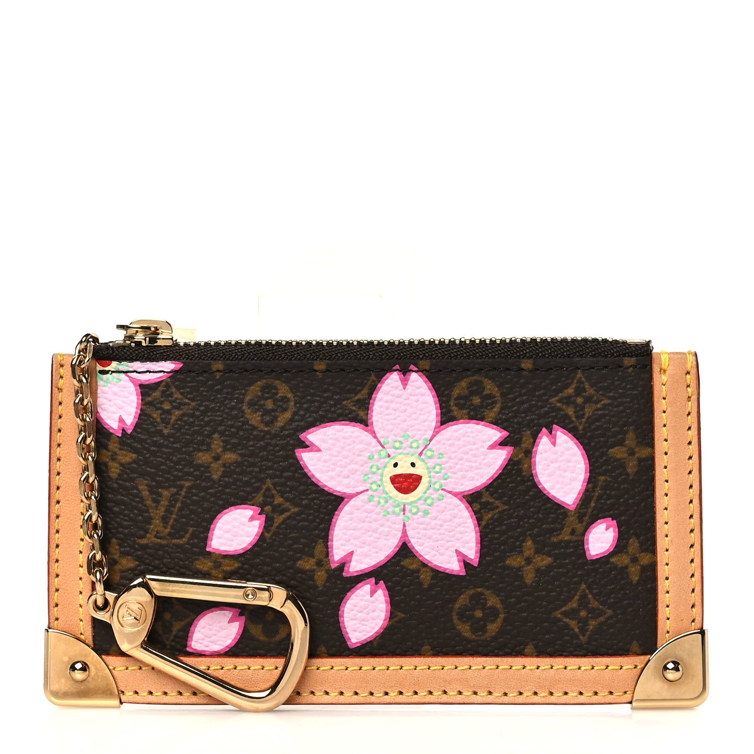 Louis Vuitton Monogram Cherry Blossom Key Pouch Brown 1 of 7