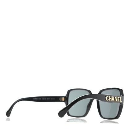 Chanel Acetate Polarized Square Sunglasses 5408 Black 4 of 4