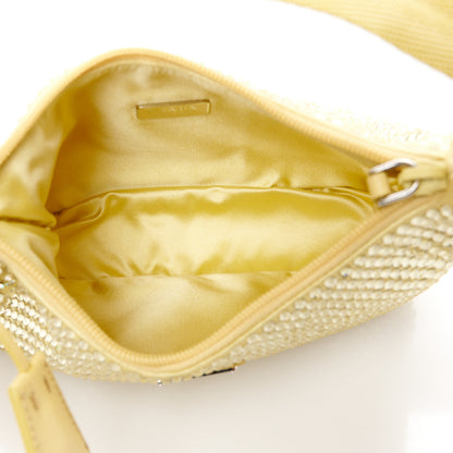 Prada Satin Crystal Mini Re-Edition 2000 Bag Ananas 5 of 10