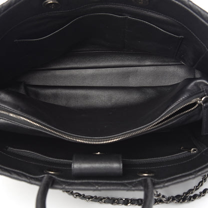 Chanel Caviar Lizard Quilted Large Coco Handle Shopping Tote Black 5 of 14