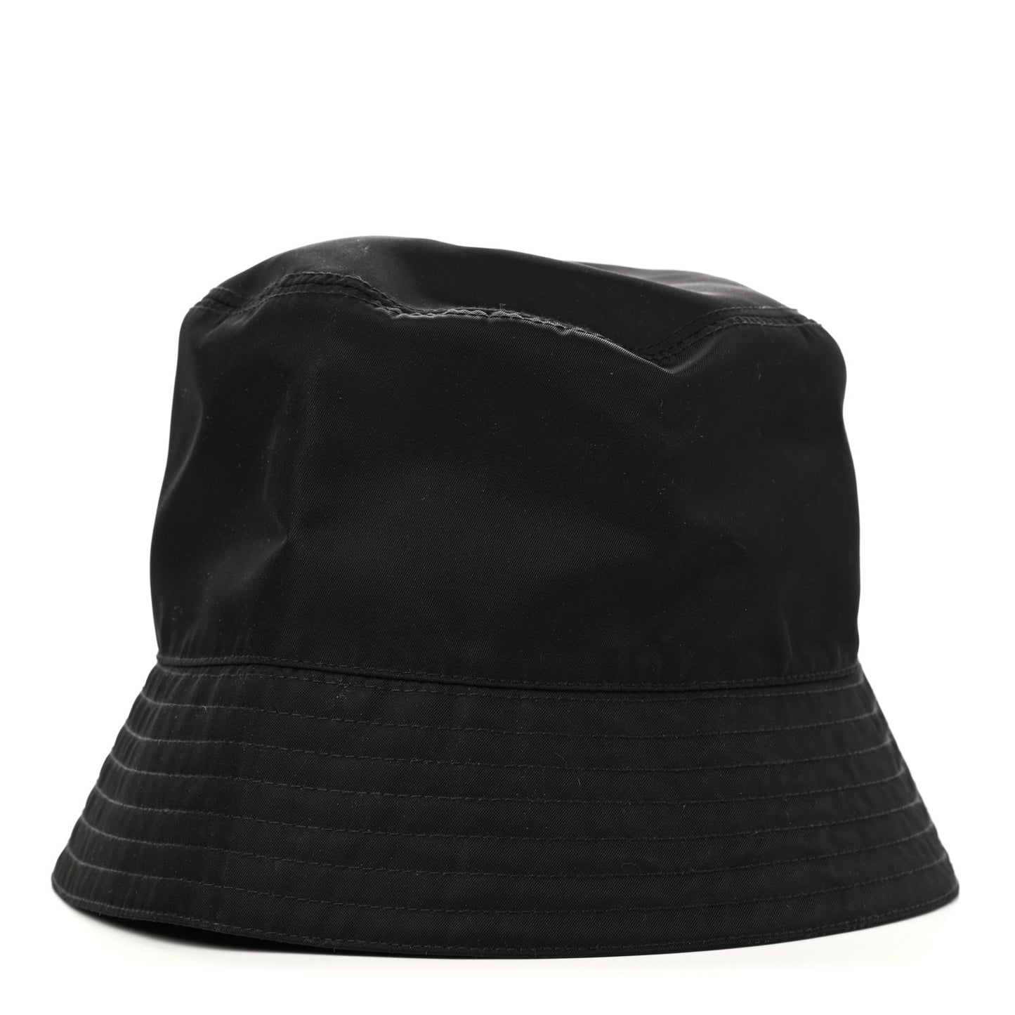 Re-Nylon Rubber Logo Mens Bucket Hat S Black