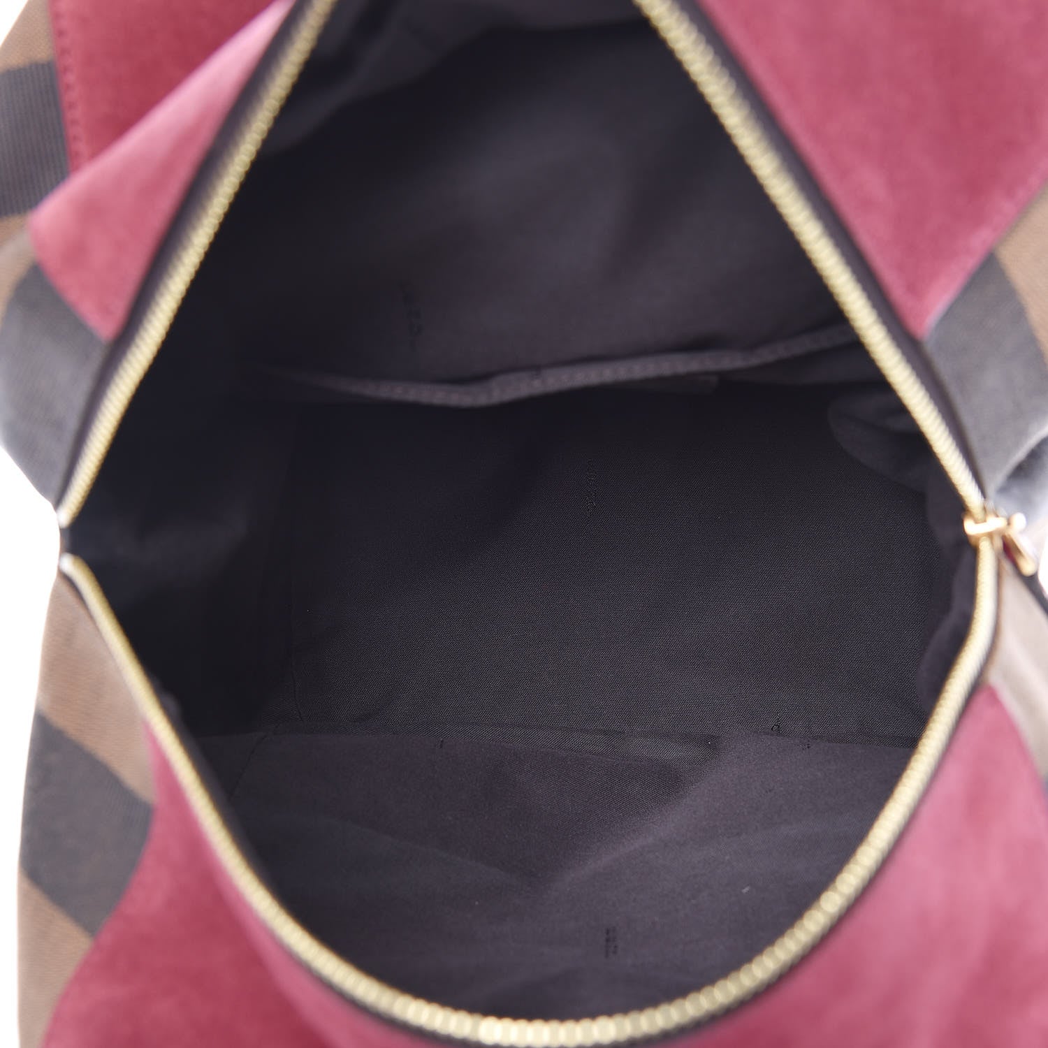 Fendi Pequin Vitello Magnetic Top Satchel Tobacco Amarena 5 of 19