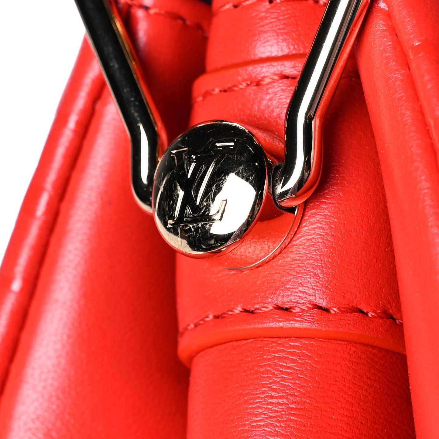 Lambskin Embossed Monogram Coussin PM Red
