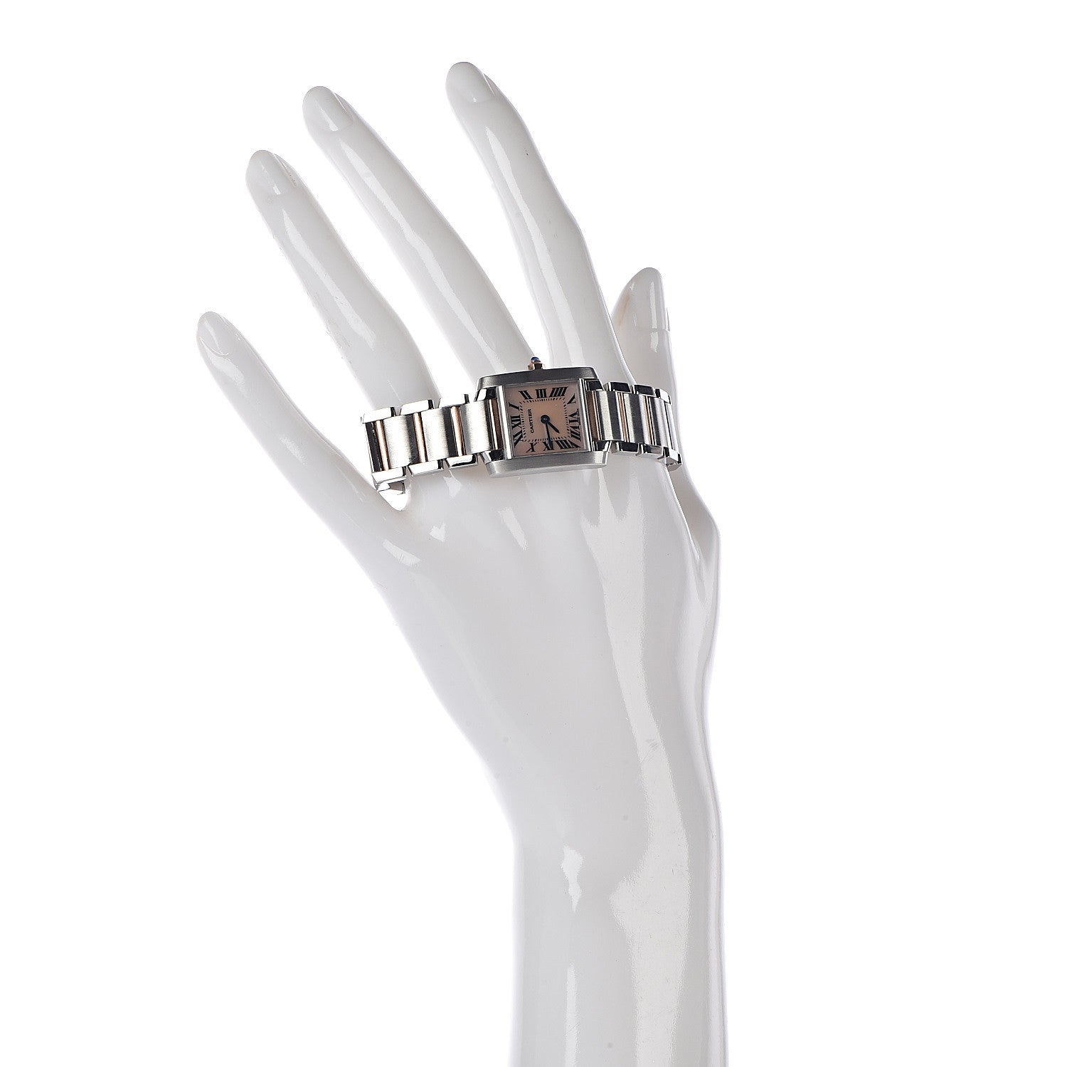 Cartier Stainless Steel 18K Pink Gold Mother of Pearl 20mm Tank Francaise Quartz Watch 2 of 7