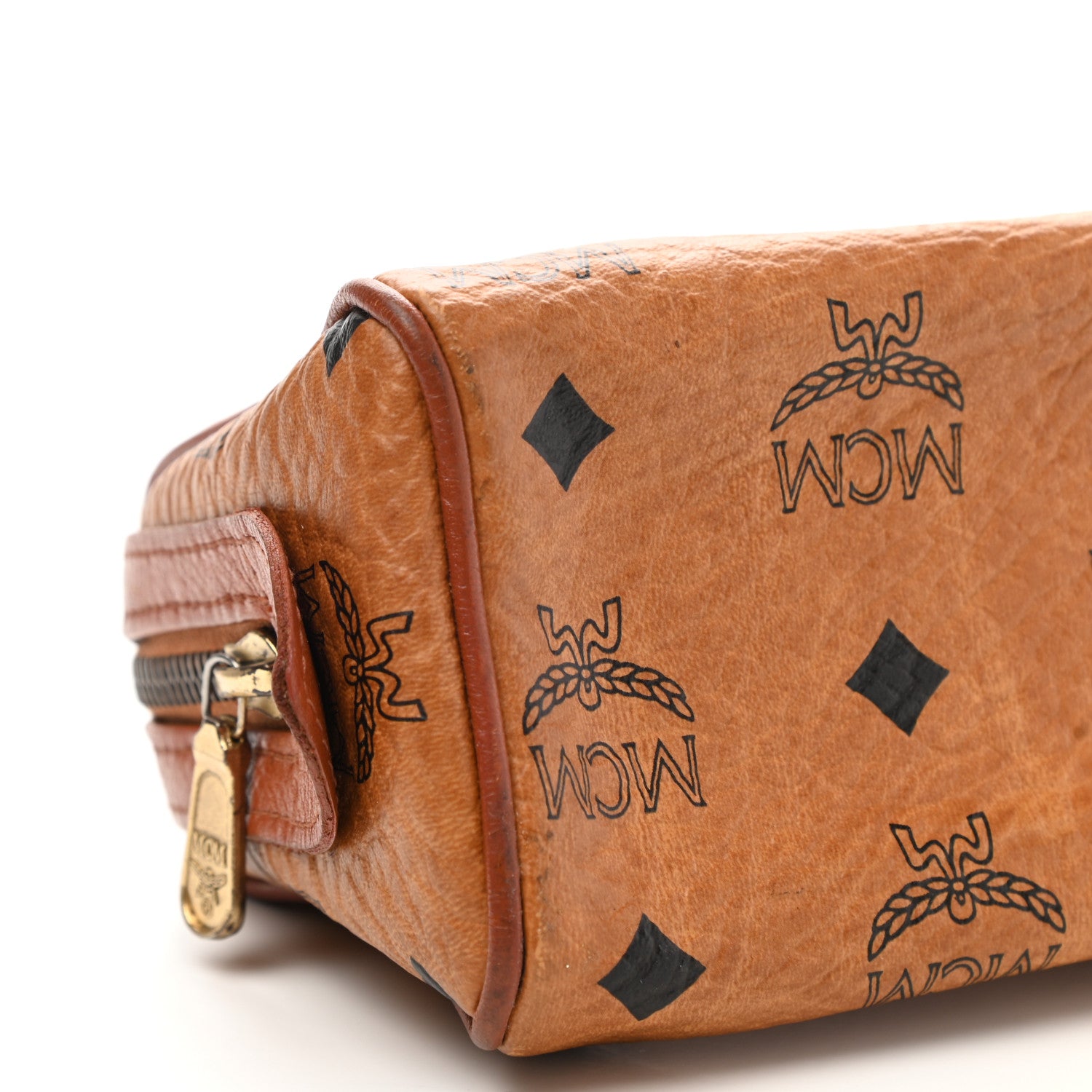 MCM Visetos Mini Boston Bag Cognac 7 of 8