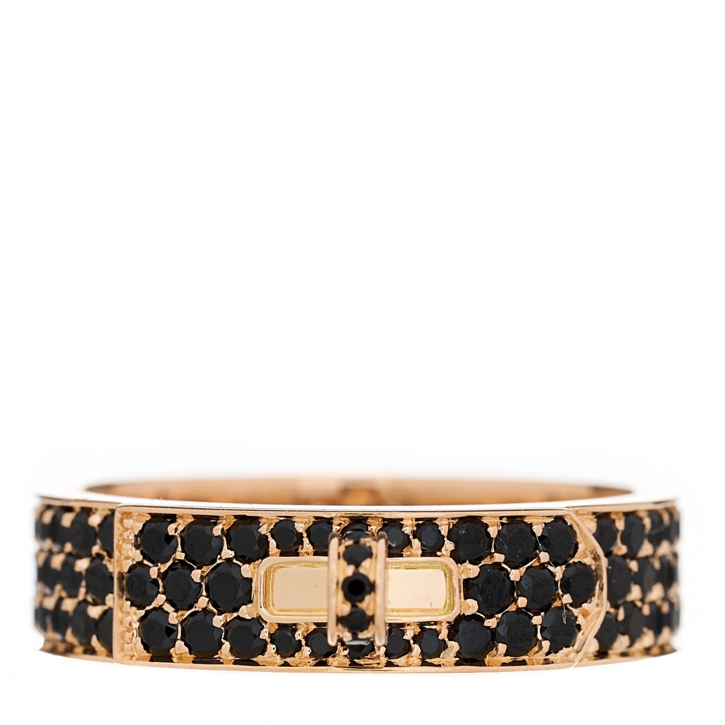 18K Rose Gold Black Spinel Kelly Ring 53 6.5