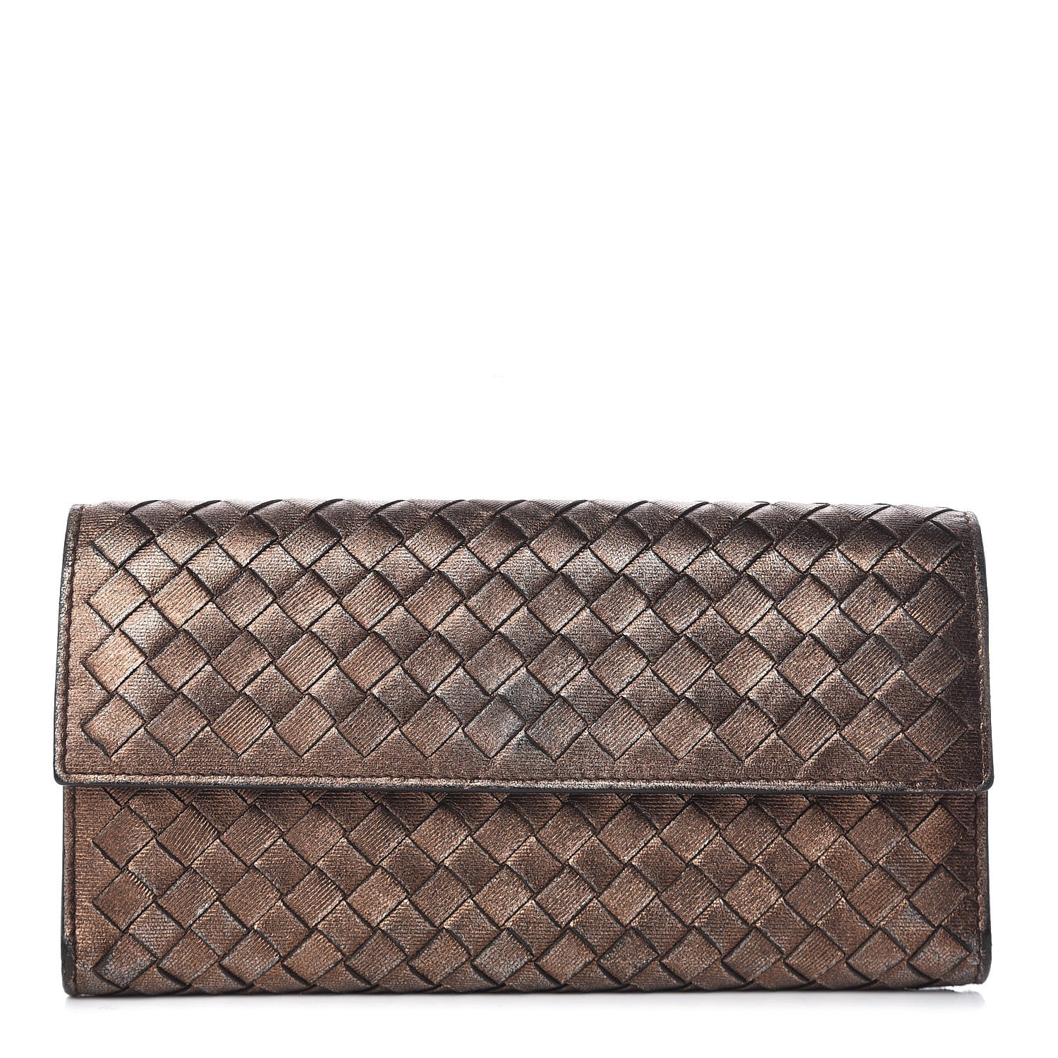 Bottega Veneta Nappa Intrecciato Continental Wallet Copper 1 of 12