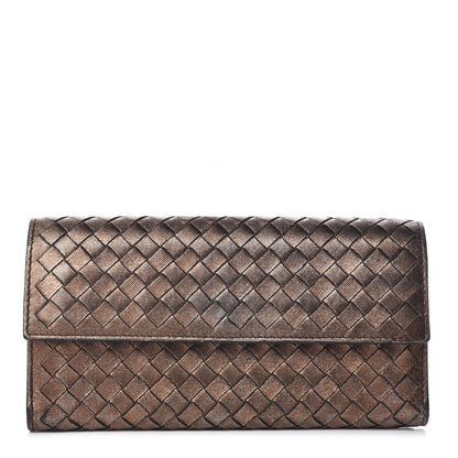 Bottega Veneta Nappa Intrecciato Continental Wallet Copper 1 of 12