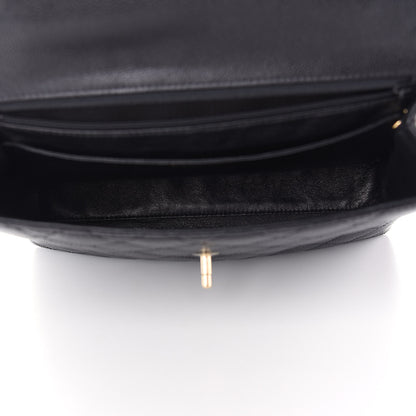 Chanel Caviar Quilted Jumbo Kelly Flap Black 5 of 9