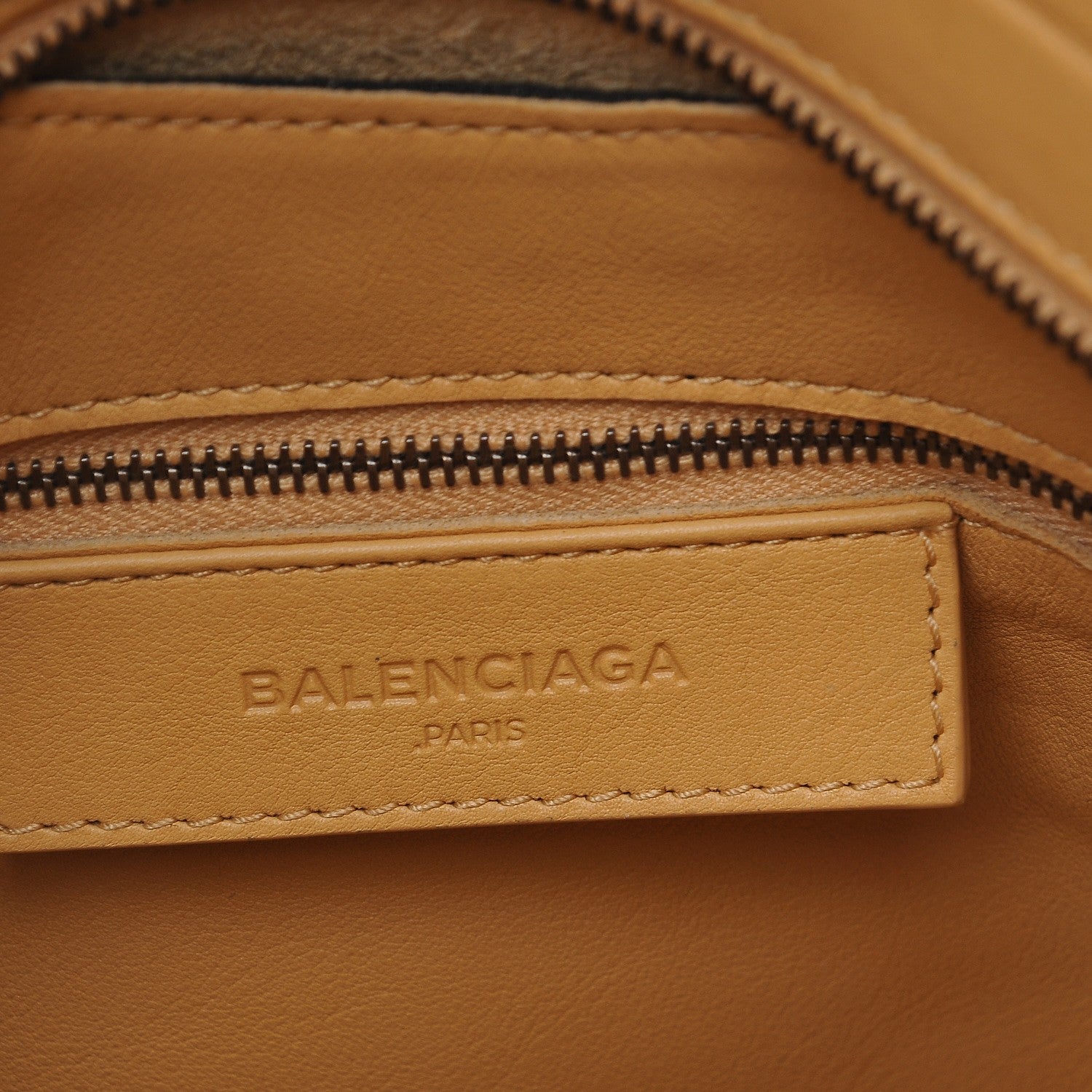 Balenciaga Calfskin Blackout Hardware Perforated City Beige Ocre 7 of 8