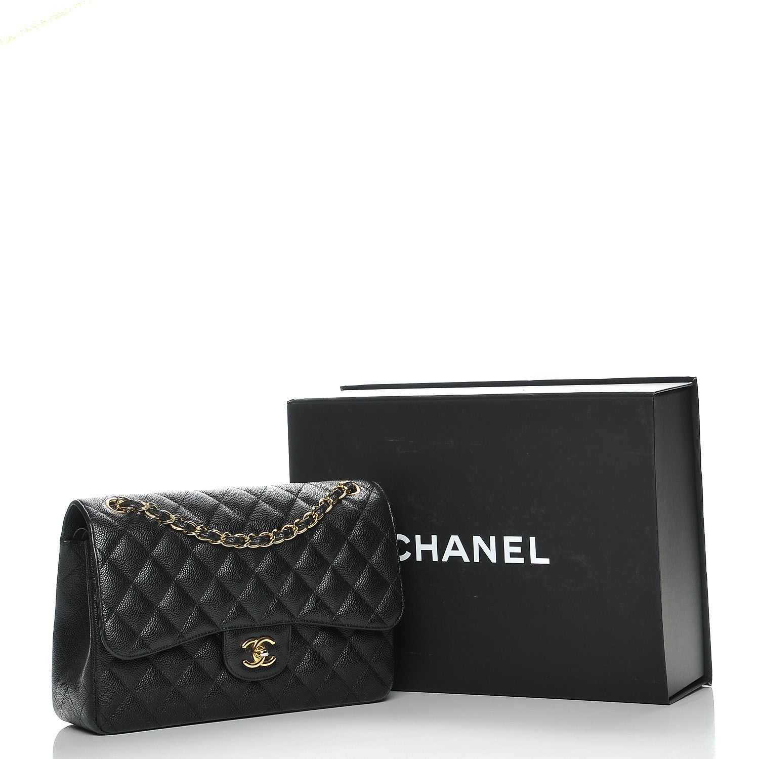 Chanel Caviar Quilted Jumbo Double Flap Black 10 of 10