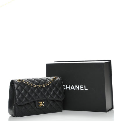 Chanel Caviar Quilted Jumbo Double Flap Black 10 of 10