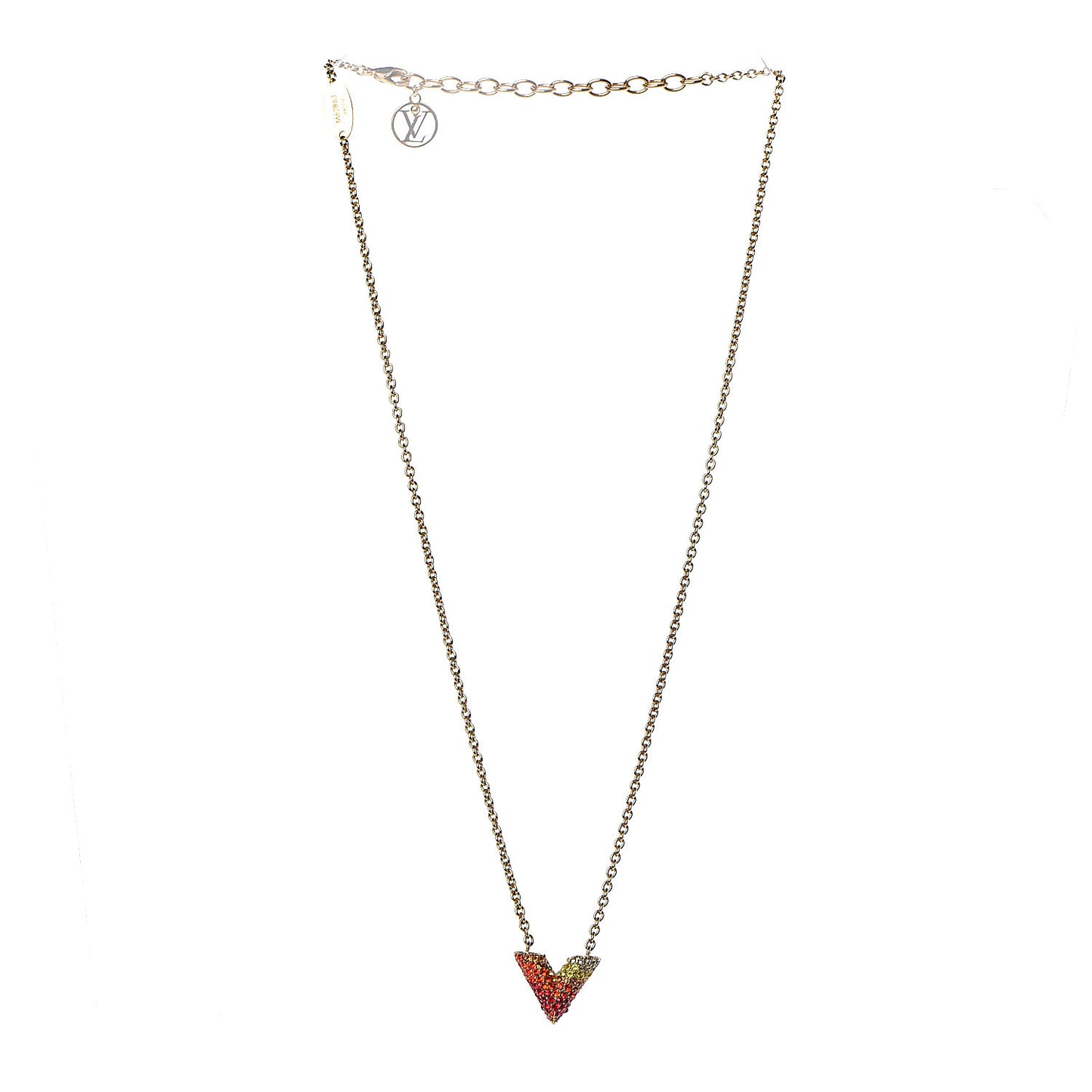 Swarovski Essential V Strass Necklace Multicolor Gold