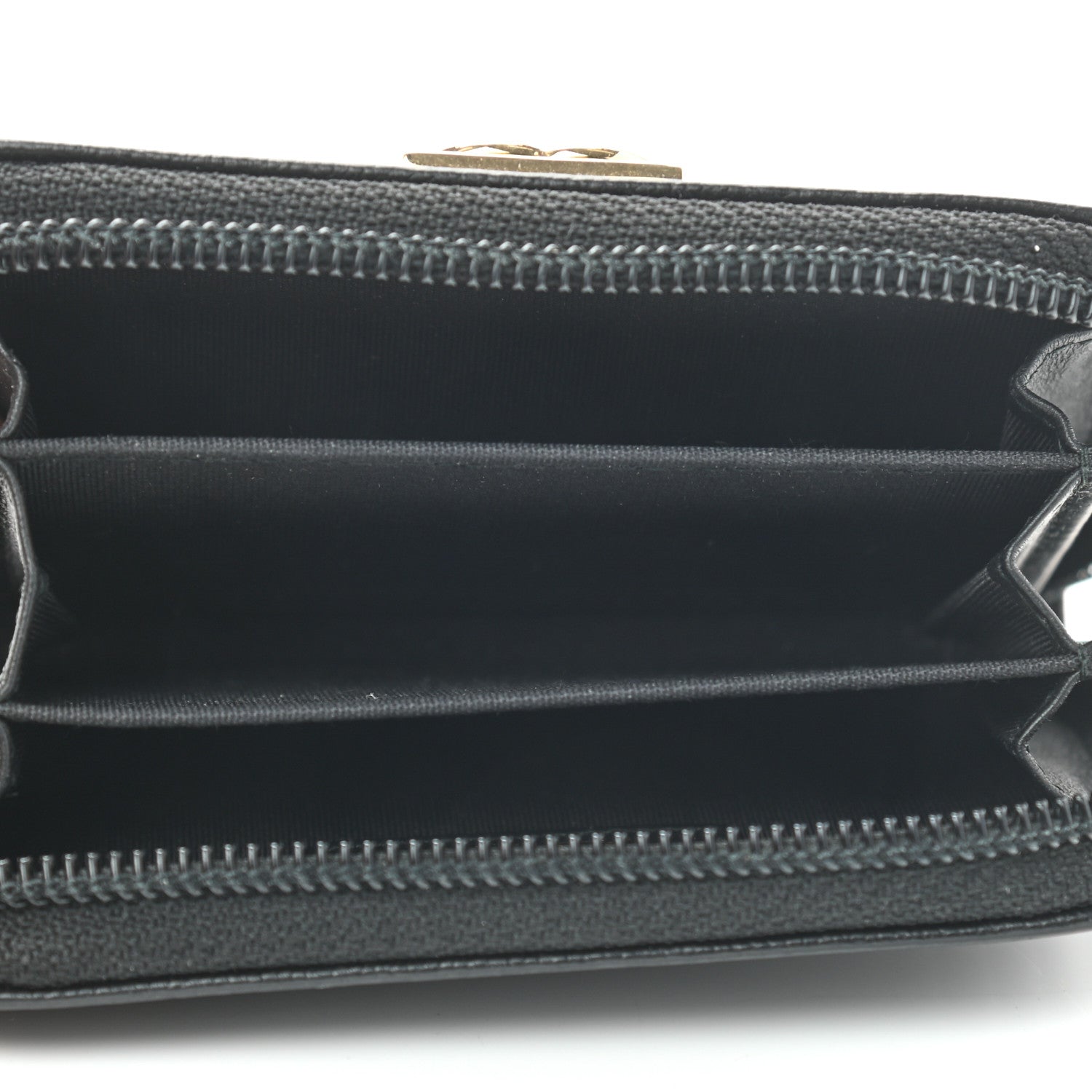 Chanel Caviar Quilted Boy Zip Around Coin Purse Wallet Black 5 of 7