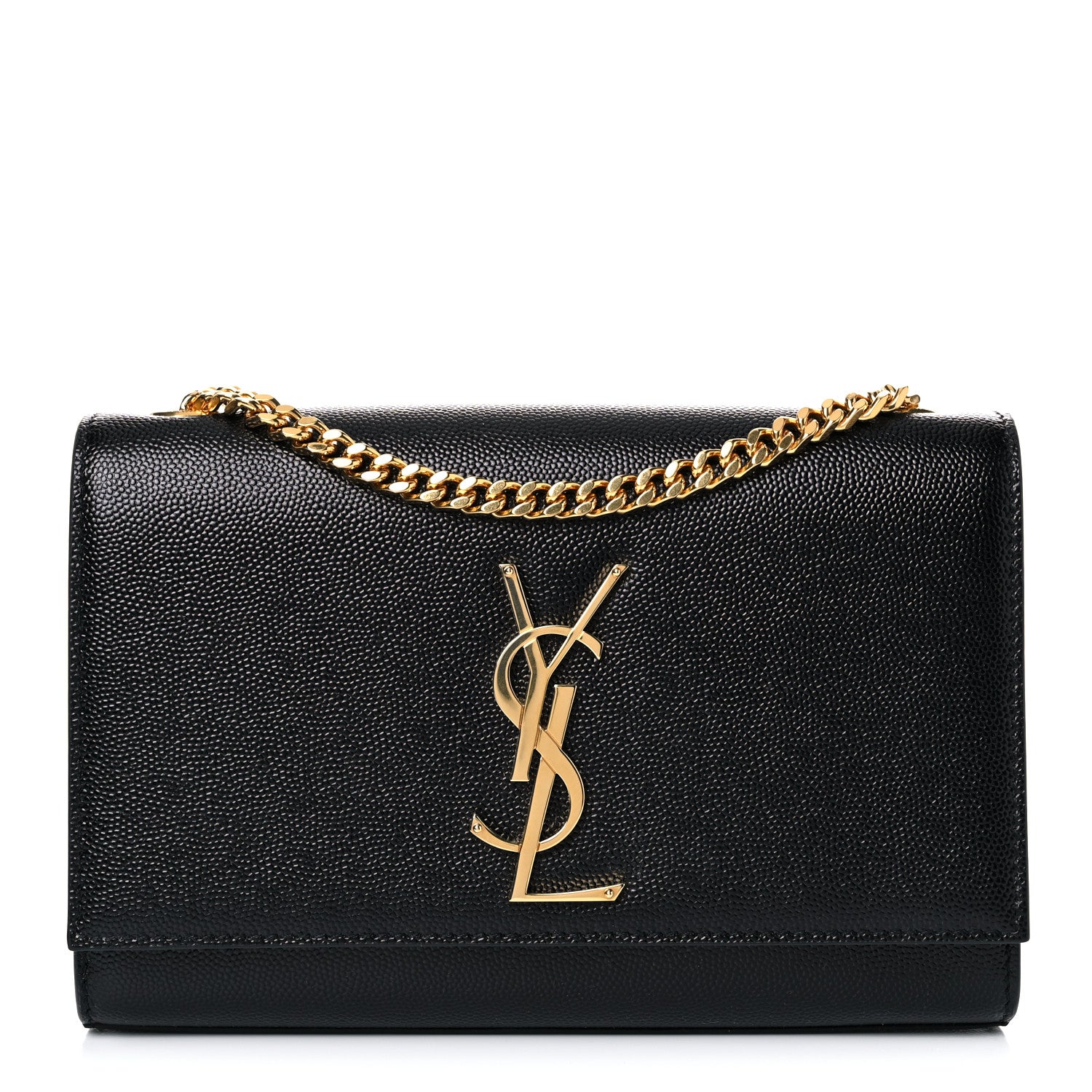 Saint Laurent Grain De Poudre Small Monogram Kate Satchel Black 1 of 8