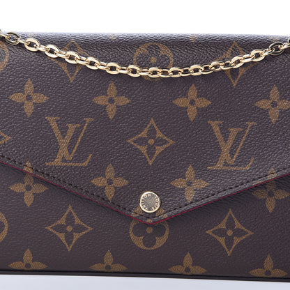 Louis Vuitton Monogram Pochette Felicie Chain Wallet Fuchsia 9 of 12