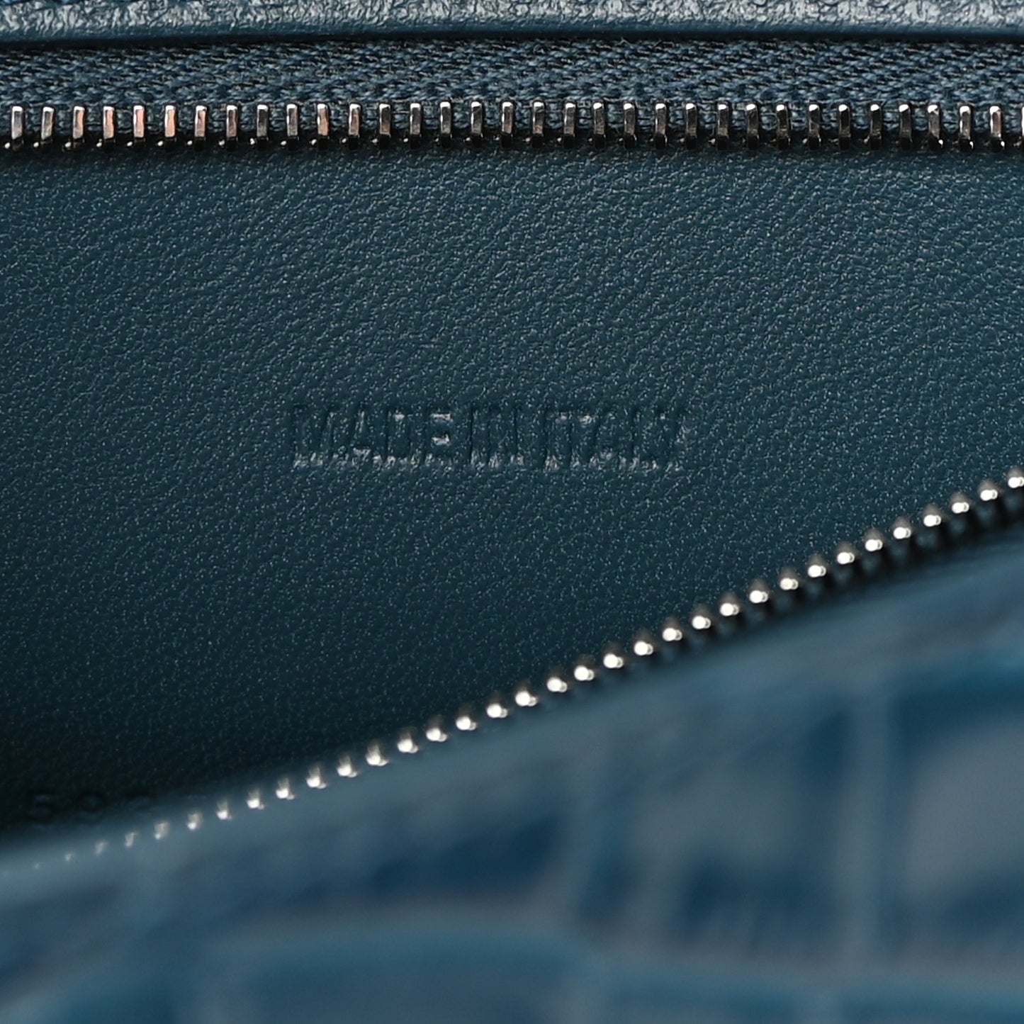 Shiny Calfskin Crocodile Embossed Small Hourglass Top Handle Bag Dark Petrol Blue