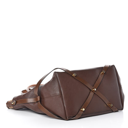 Burberry Calfskin House Check Small Salisbury Tote Brown 4 of 14