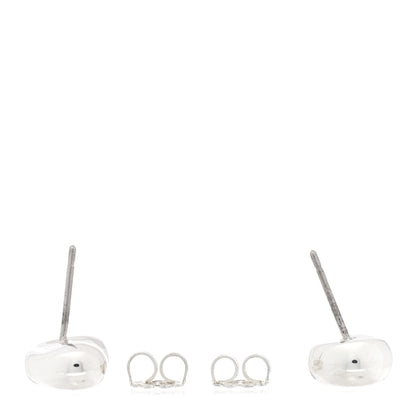 Tiffany Sterling Silver 11mm Elsa Peretti Bean Earrings 3 of 4