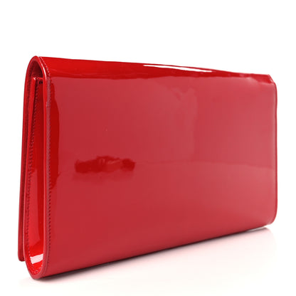 Saint Laurent Patent Monogram Large Belle De Jour Clutch Red 3 of 8