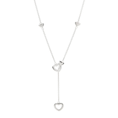 Tiffany Sterling Silver Heart Lariat Necklace 1 of 4