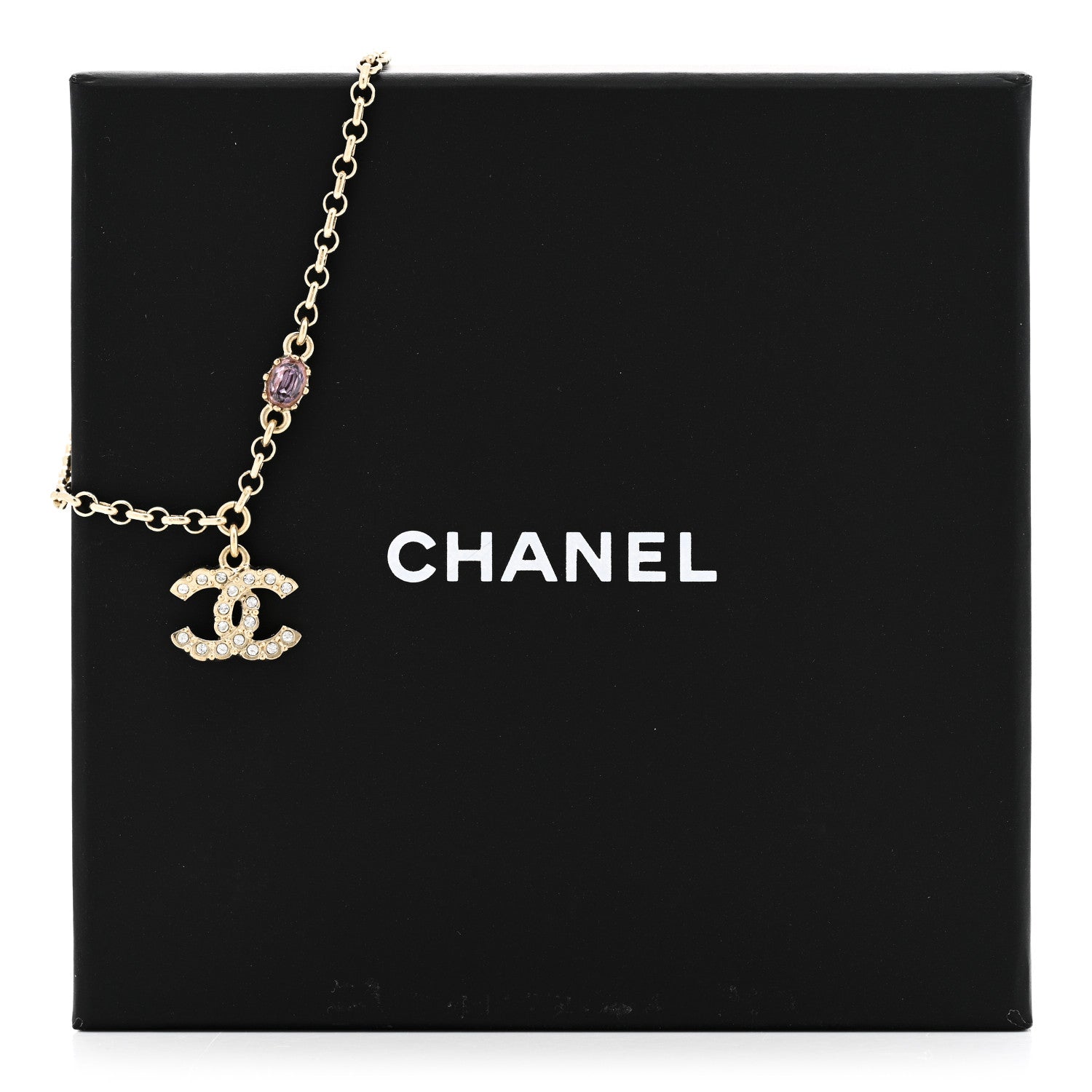 Chanel Crystal Pearl CC Charm Bracelet Light Gold Pink 5 of 5