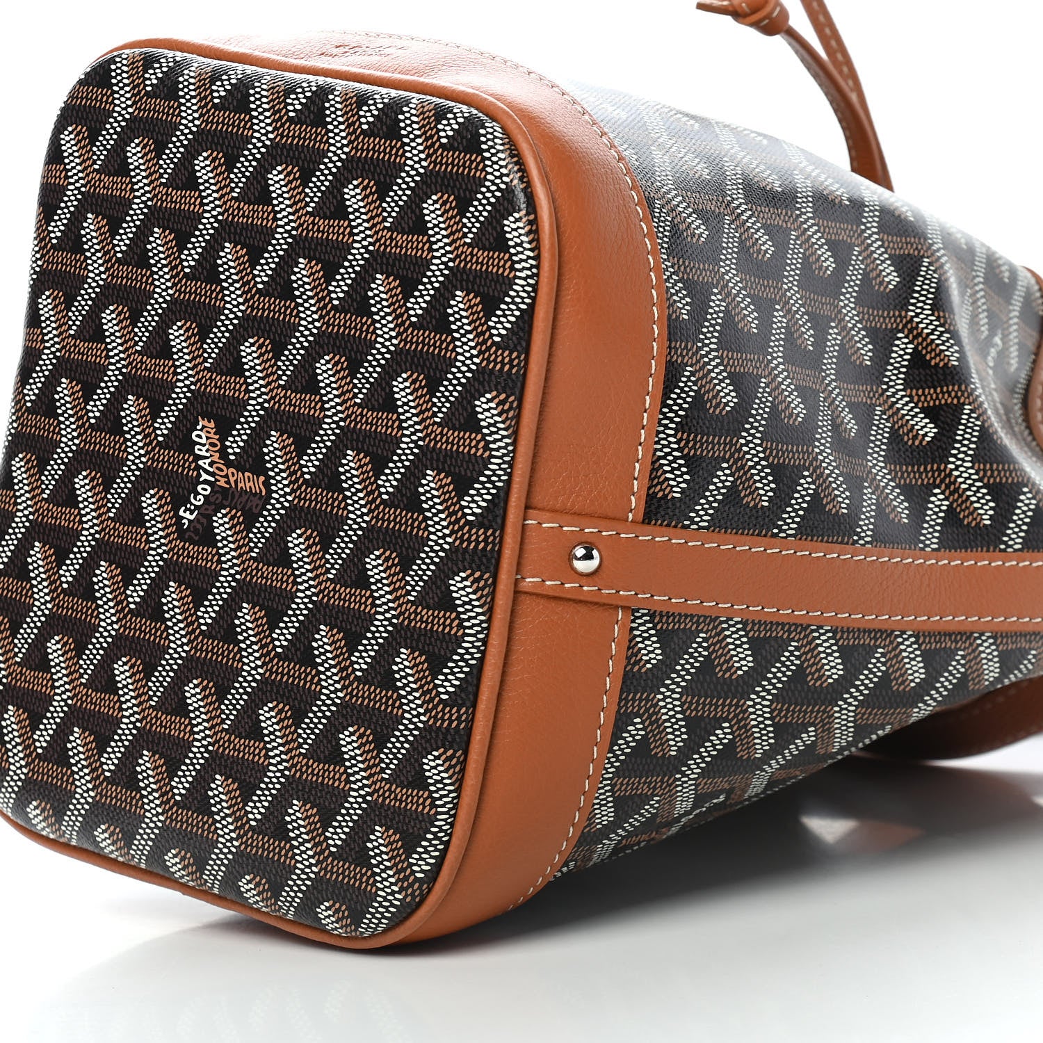 Goyard Goyardine Petit Flot Bucket Bag PM Black Gold 7 of 7