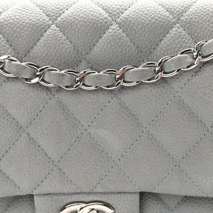Chanel Iridescent Caviar Quilted Medium Double Flap Grey 14 of 14